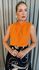 Regata Feminina Em Crepe De Seda - Laranja - Cod 197