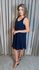 Vestido em Malha Trapezio - Azul