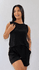 Baby doll com malha suede canelada liso