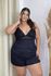 Baby Doll Plus Size D’Noite em liganete lisa com renda
