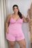 Baby Doll Plus Size D’Noite em liganete lisa com renda