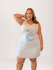 Camisola Plus em Malha com Detalhe de Viés e Silk
