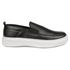 Sapato Casual Masculino de Couro Preto Slip On 18002 Preto