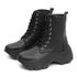 Bota Coturno Plataforma Alta Tratorada Cano Curto 6001 Preto