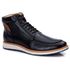 Coturno Casual Masculino Couro de Amarrar Preto 9007 Preto