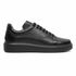 Sapato Casual Masculino Preto Pto Em Couro de Amarrar 5505 Preto+Preto
