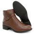 Bota Montaria Coturno Cano Curto Couro com Ziper 8002 Nutella