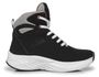 Bota Tênis Feminino Cano Alto de Couro Fitness 207 Preto