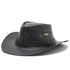 Chapéu Country de Couro Cowboy Rodeio Americano Preto