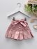 Short Saia Couro Rose 