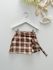 Short Saia Xadrez Marrom