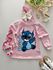 Vestido Moletom Stitch Rosa 