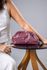 Bolsa Esfera Couro Legítimo Bordô