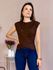 Blusa Transpasse - Marrom