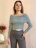 Blusa Alice Ombro a Ombro - Cinza