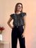 Blusa Floral Boho - Preto