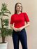 Blusa Cintia Tricô Básica - Vermelha