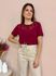 Tshirt Monica Bordada - Vinho