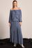 Saia Maxi Midi em Crepe Azul Escuro 