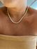 COLAR RIVIERA TRES PONTOS CRISTAL 4MM BANHADO A OURO
