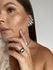 BRINCO EAR CUFF GOTAS BANHADO A RODIO BRANCO