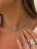 CHOKER CORRENTE TORCIDA BANHADO A RÓDIO BRANCO