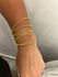 PULSEIRA CORDÃO DE VIOLÃO BOLINHAS BANHADO A OURO