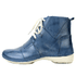Bota Ortopédica Feminina em Couro Legítimo com Palmilha Gel - Azul - Sola Off (AL001)