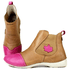 Bota Feminina em Couro Legítimo com Palmilha Gel - Caramelo /Berinjela - Sola Off (AL006) 