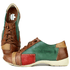 Tênis Alívio Feminino em Couro Legítimo e Palmilha Gel - Verde/ Castanho/ Caramelo/ Vermelho - Sola Off (AL010)