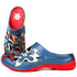 Mule Ortopédico Feminino em Couro Legitimo Palmilha Gel - Azul/Laranja/Off/Vermelho - Sola Vermelha (AL023)