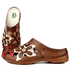 Mule Feminino Ortopédico em Couro Legítimo e Palmilha Gel - Castanho /Off /Laranja /Vermelho - Sola Castanho (AL023)