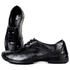 Tênis Alívio Feminino em Couro Legítimo e Palmilha Gel - Preto - Sola Preta (AL024)