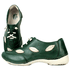 Tênis Alívio Feminino em Couro Legítimo e Palmilha Gel - Verde/Off White - Sola Off (AL031)