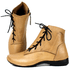 Bota Ortopédica Feminina em Couro Legítimo com Palmilha Gel - Caramelo - Sola Preta (AL035)