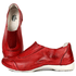 Tênis Alívio Feminino em Couro Legítimo e Palmilha Gel - Vermelho - Sola Off (AL038)