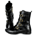 Bota Ortopédica Feminina em Couro Legítimo com Palmilha Gel - Preto - Sola Preta (AL060)