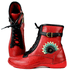 Bota Alívio Feminina em Couro Legítimo e Palmilha Gel - AL061 VERMELHO/PRETO/OFF/OCEANO - Sola Vermelha (AL061)
