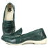 Mocassim Feminino em Couro Legítimo e Palmilha Gel - Bicolor Verde - Sola Off (AL066)