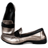 Mocassim Feminino em Couro Legítimo e Palmilha Gel - Onix/Preto - Sola Preta (AL066)