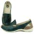 Mocassim Feminino em Couro Legítimo e Palmilha Gel - Bicolor Verde/Bicolor Fendi - Sola Off (AL065)