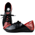Tênis Bem-Estar Ortopédico em Couro Legítimo e Palmilha Gel - Bicolor Vermelho/Preto - Sola Preta (BE040)
