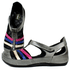 Sapatilha Bem-Estar Ortopédica em Couro Legítimo - Grafite/Violeta/Royal/Off White/Preto - Sola Preta (BE042)