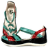Sapatilha Bem-Estar Ortopédica em Couro Legítimo - Preto/Vermelho/Oceano/Off White - Sola Off (BE047)