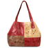 Bolsa 100% em couro legítimo - Castanho/Vermelho/Caramelo (BG010)
