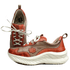 Tênis Feminino em Couro Legítimo com Palmilha em Gel - Fendi/Coral - Sola Off (CAF002) 