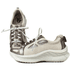 Tênis Feminino em Couro Legítimo com Palmilha em Gel - Off White /Onix - Sola Off (CAF004)