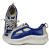 Tênis Feminino em Couro Legítimo com Palmilha em Gel - Royal - Off White - Sola Off (CAF004)