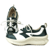 Tênis Feminino em Couro Legítimo com Palmilha em Gel - Bicolor Verde /Branco - Sola Off (CAF005)