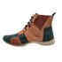 Bota Ortopédica Feminina Couro Legítimo e Palmilha Gel - Verde/Caramelo (AL 001)